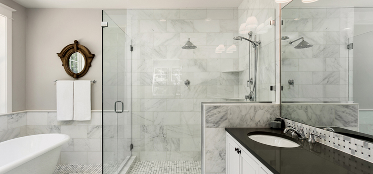 bathroom shower door installation in Williams